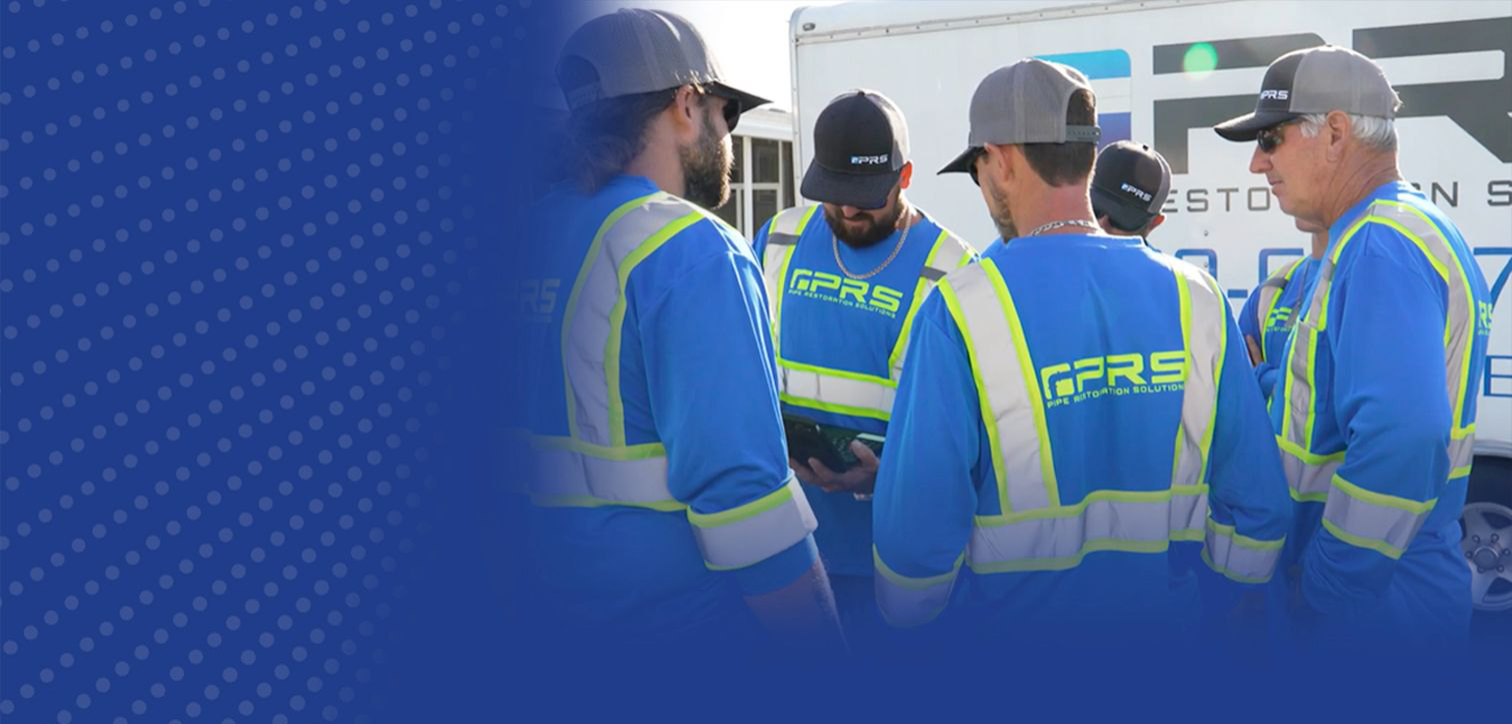 PRS workers doing no dig pipe repair