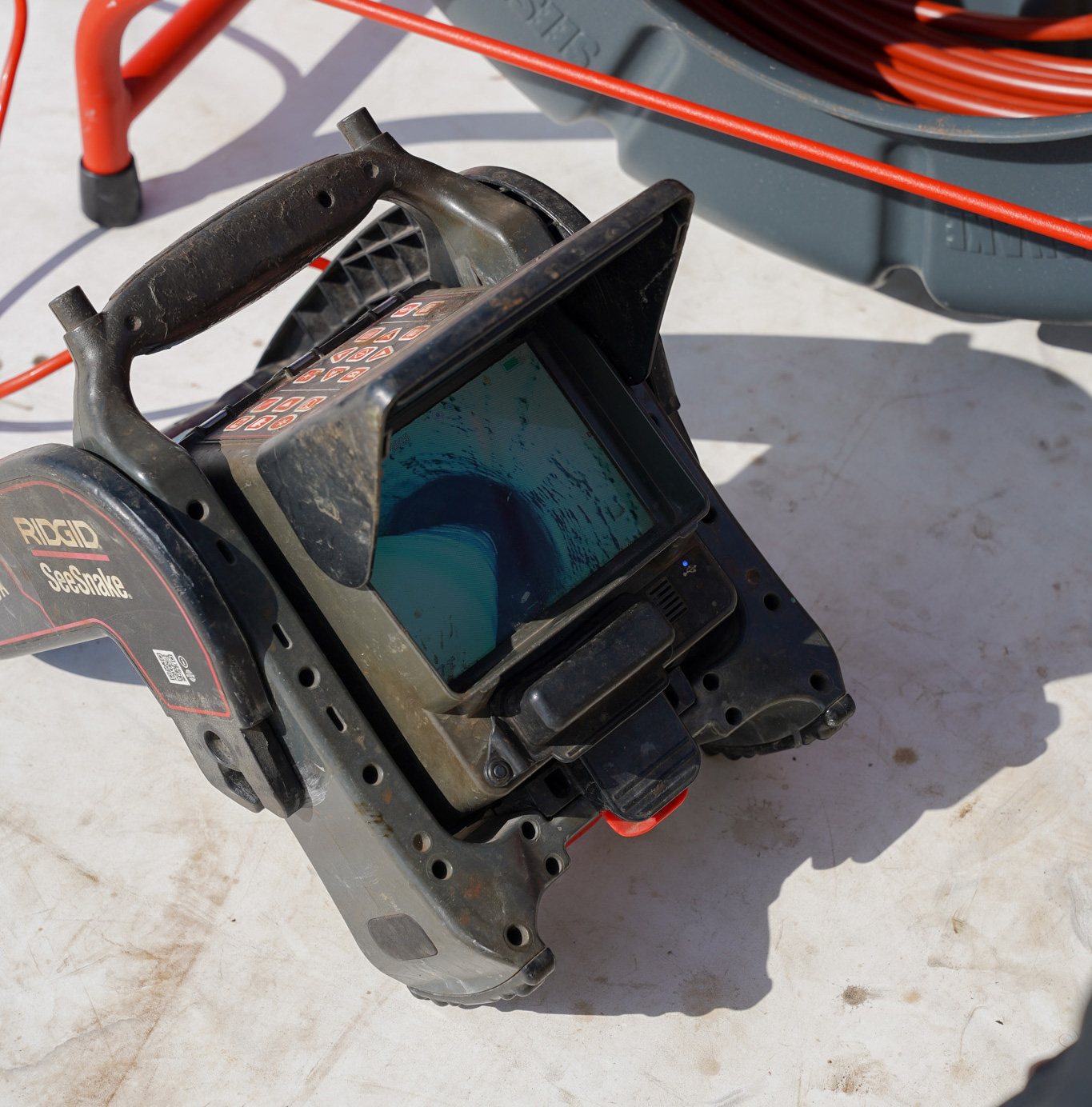 Camera inspection before roof vent pipe repair in Florida