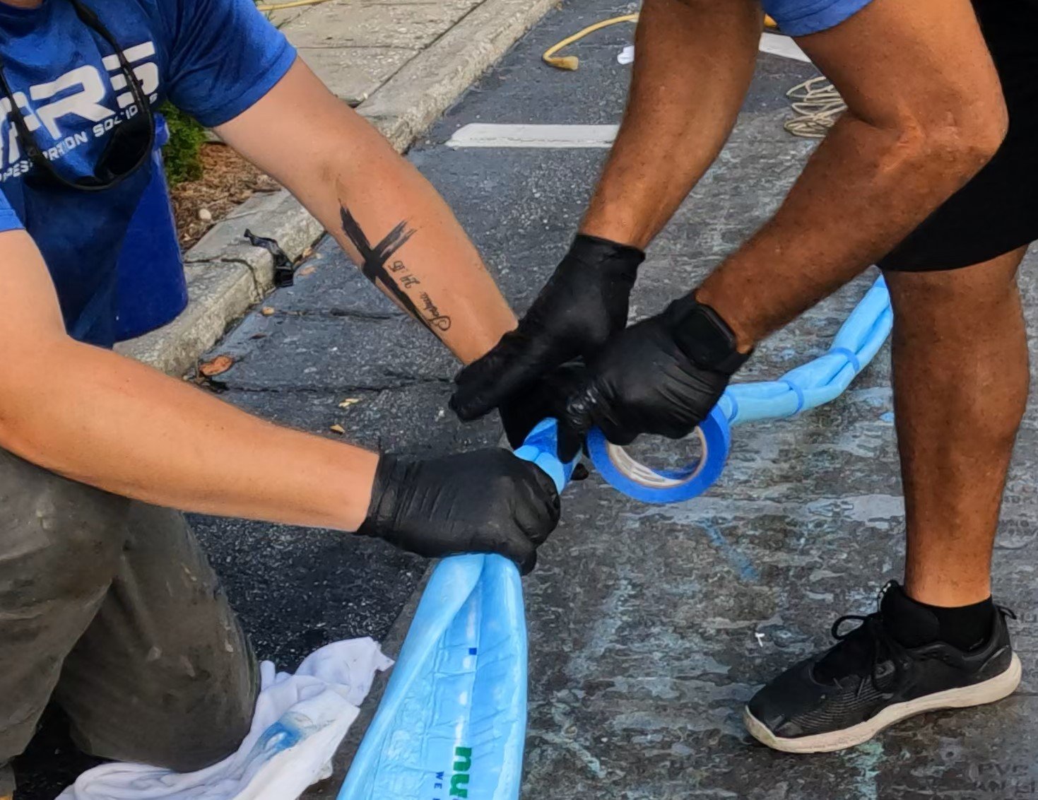 PRS crew performing epoxy pipe lining in Jacksonville, FL