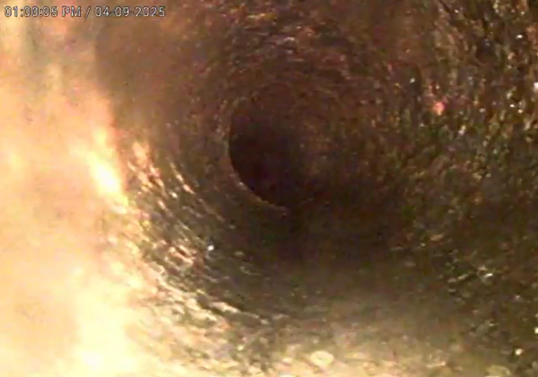 Pipe after hydro jet cleaning