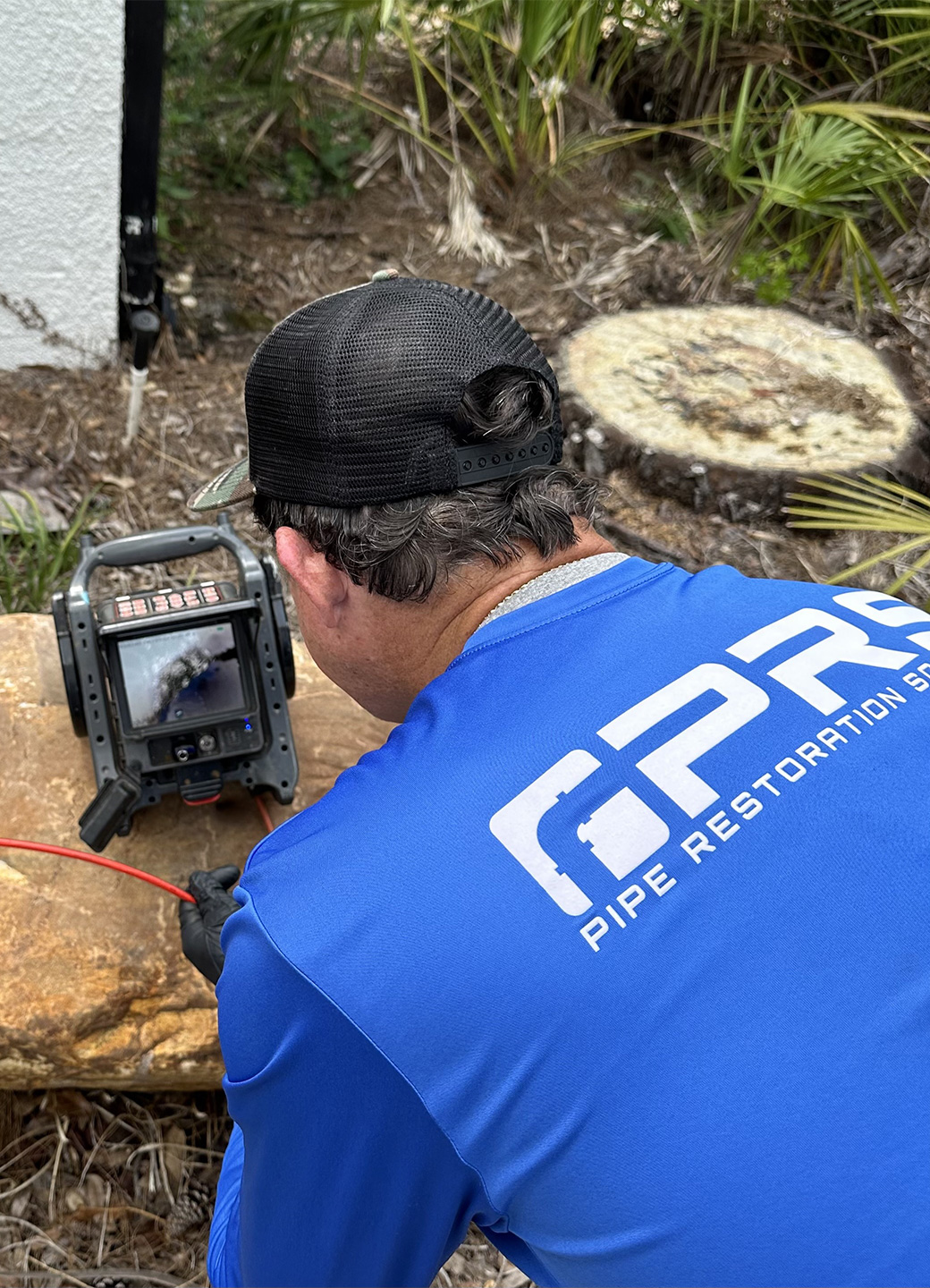 Camera inspection for sewer slab leak detection in Florida