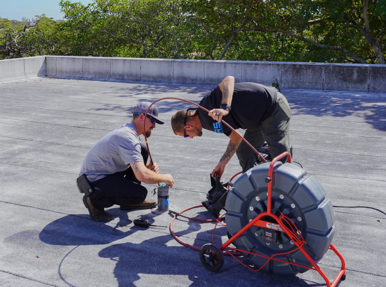 PRS performing drain cleaning services in Sarasota, FL