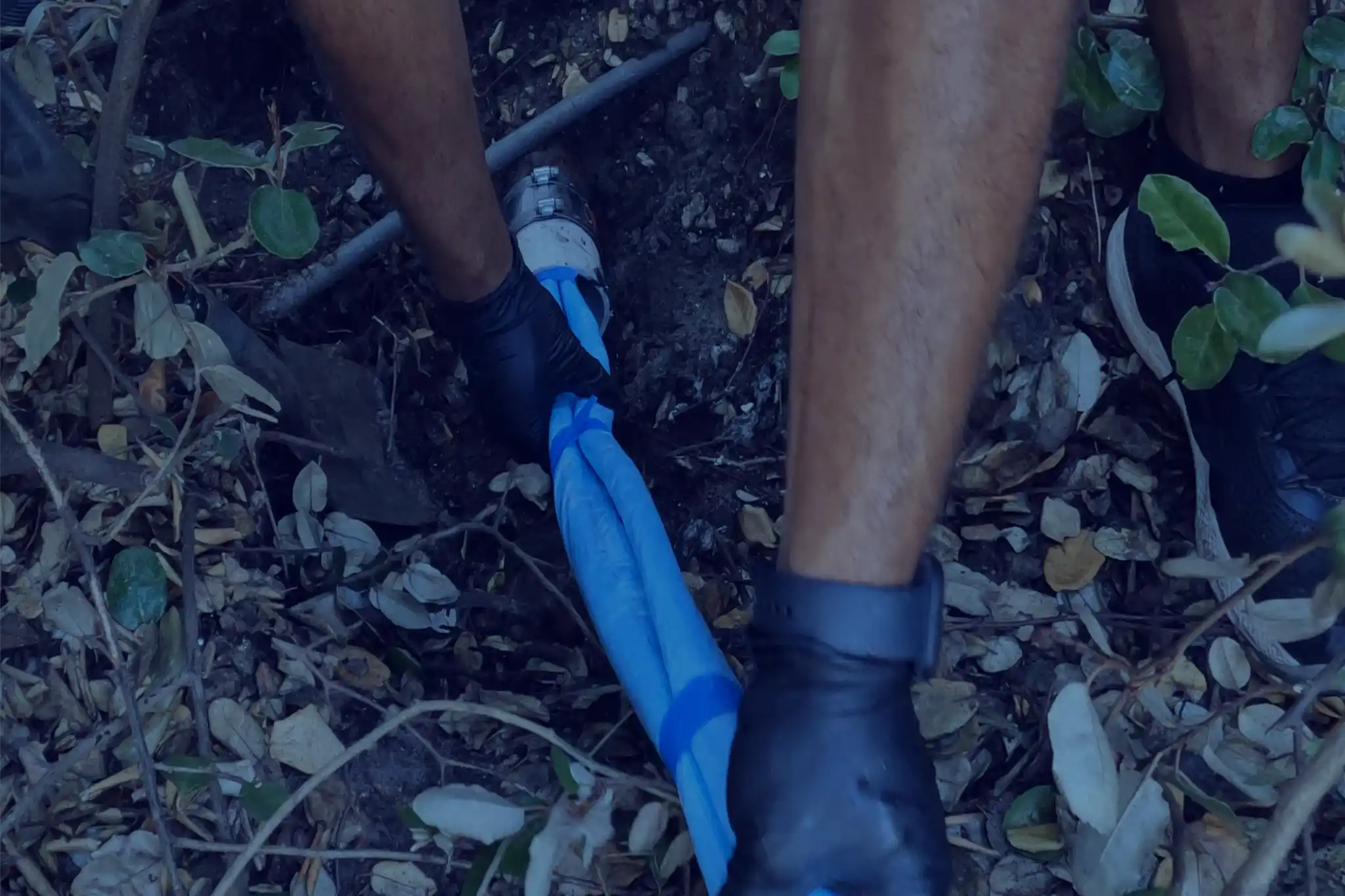 PRS expert performing residential sewer line repair