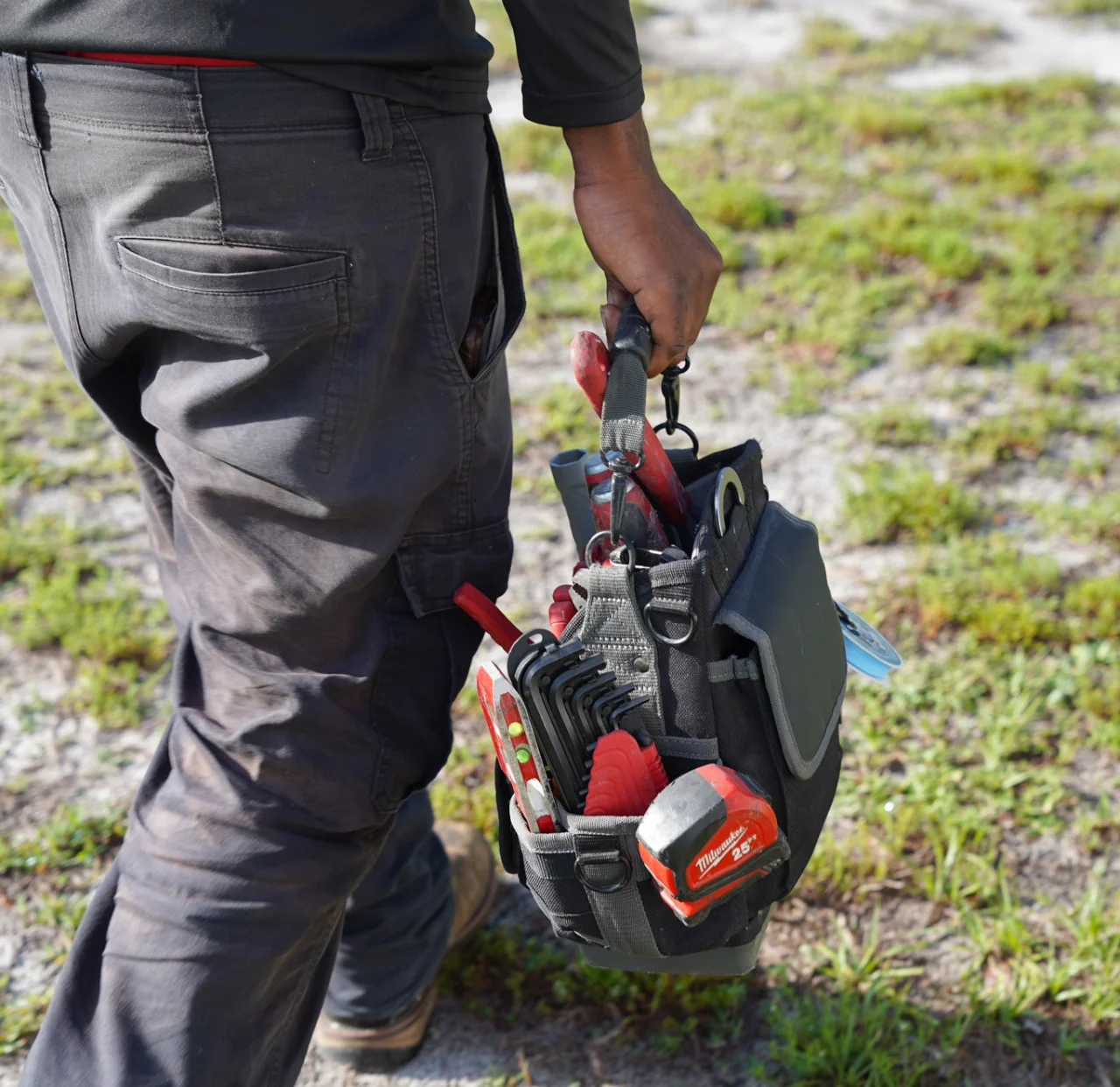 Technician preparing for emergency plumbing in Sarasota, FL